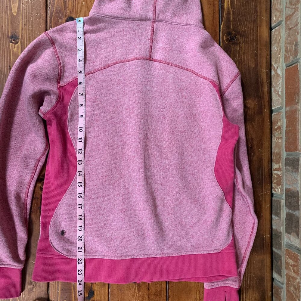 Lululemon On The Daily Hoodie Pink Women's 10 Blended Cotton Full Zip Jacket GUC - Picture 11 of 16